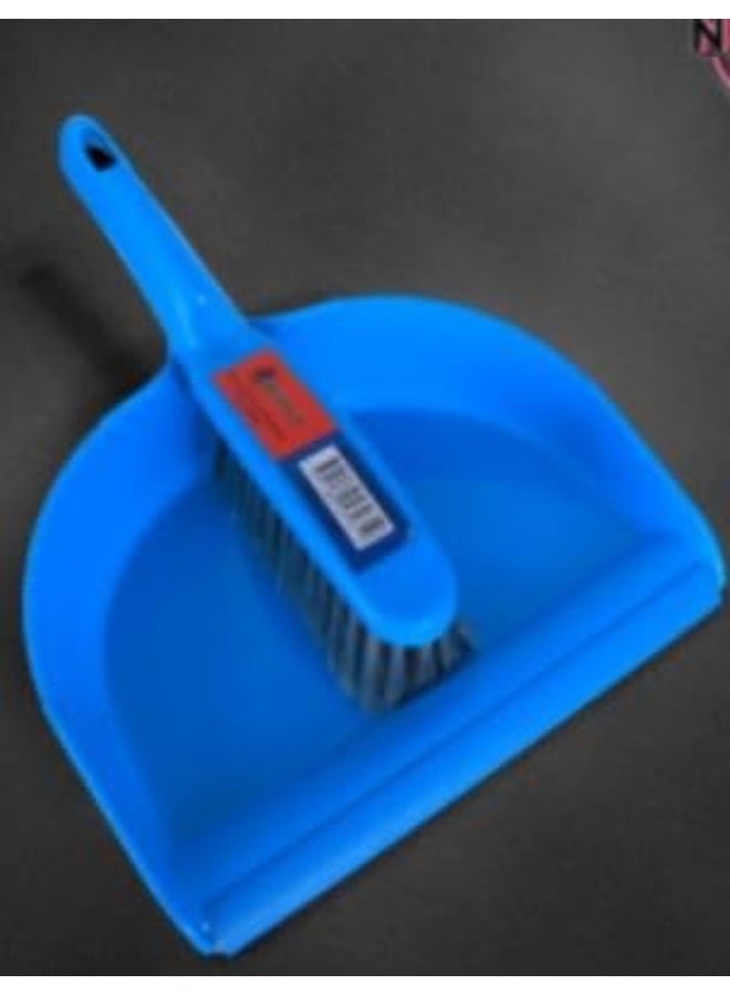 Emerald Blue Dustpan and Brush Set - Quality Plastic, Ergonomic Handle, Lightweight, Compact Design for Efficient Cleaning - Indoor & Outdoor Use, Ideal for Home, Office, Garage, and Car - Image 2