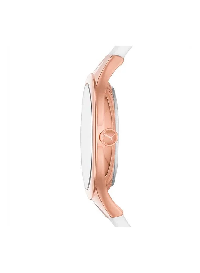 بوما Contour Polyurethane Analog Wrist Watch for Women PU P1018-36mm-White