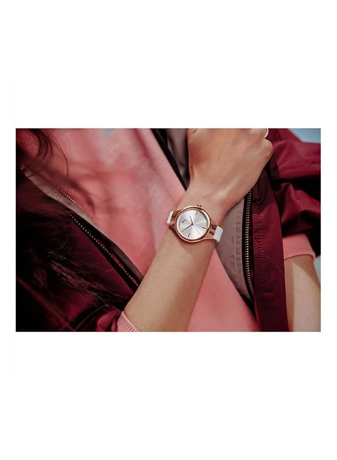 بوما Contour Polyurethane Analog Wrist Watch for Women PU P1018-36mm-White