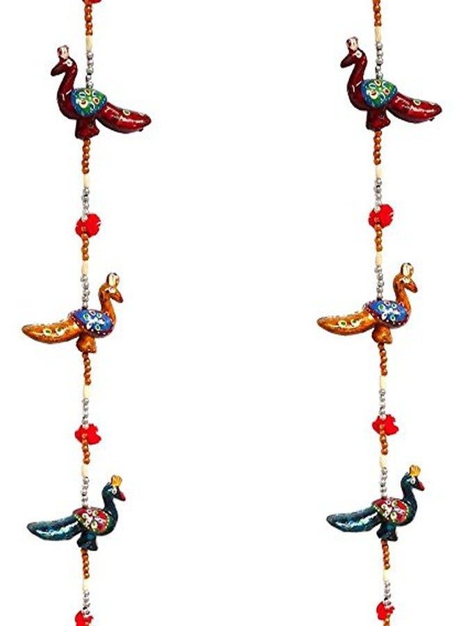 Great Art Mayura with Bell Door Office Home Decor Showpiece Wall Decorative with Bell Attractive Antique Great Art Handi Craft Items Wall Hanging Bird Style Wall Hanging Toran Latkan