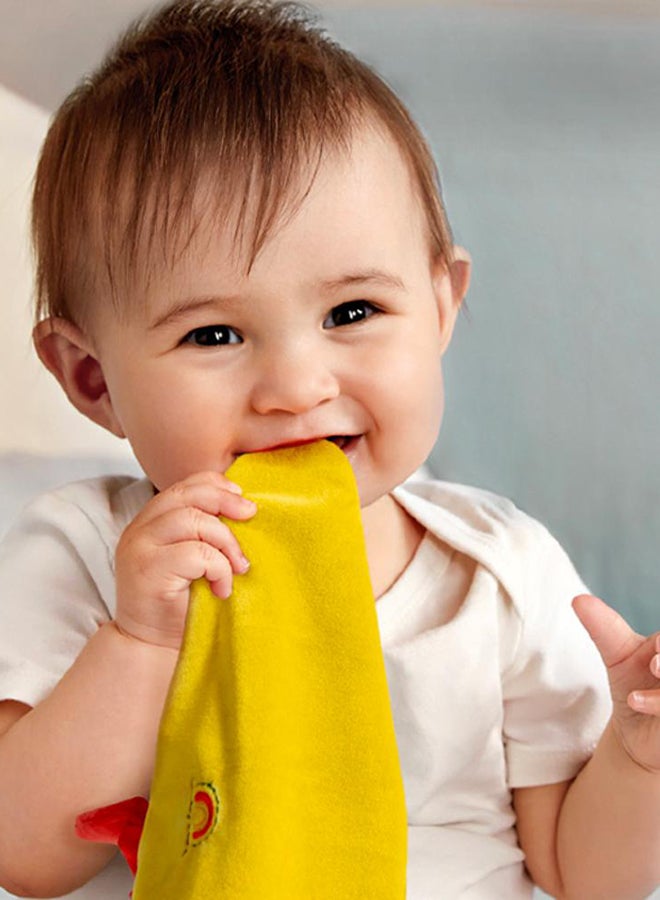 بيبي كير - بطانية أمان للأطفال، تصميم بطة كاكادا - ناعمة ومريحة، خالية من مادة BPA، مضادة للحساسية، آمنة للأطفال الرضع، خفيفة الوزن، لعبة مريحة وناعمة، مساعدة على النوم، لطيفة على بشرة الطفل، سهلة الإمساك، قابلة للغسل في الغسالة، قماش غير سام، مثالية لوقت القيلولة، ضرورية لحديثي الولادة، مناسبة للسفر - Image 4