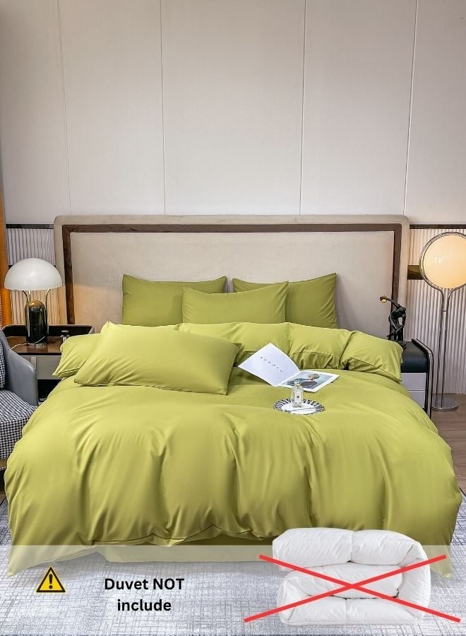 LUNA Home Single Size 4 Piece Duvet Cover Set  Premium Quality Green Color. - Image 4
