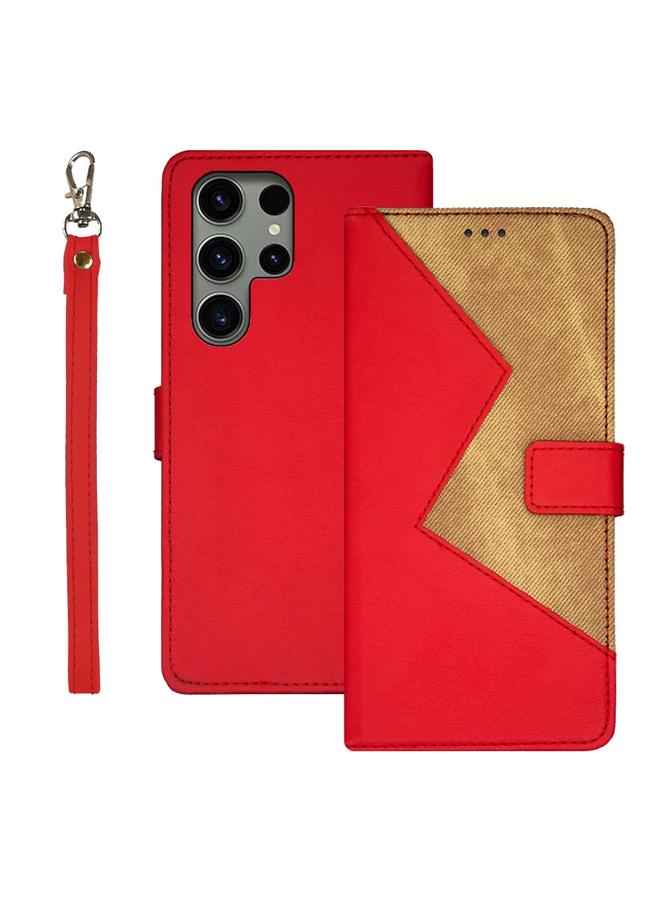 Case For Samsung Galaxy S24 Ultra 5G Two-color Splicing Leather Phone Case