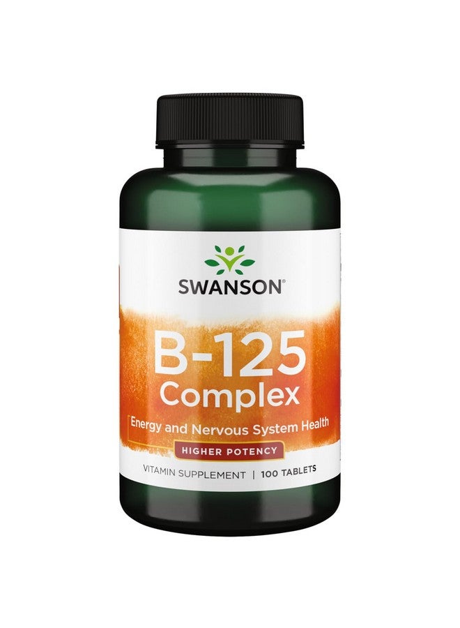 سوانسون مجموعة فيتامين ب 125 من سوانسون، 100 قرص