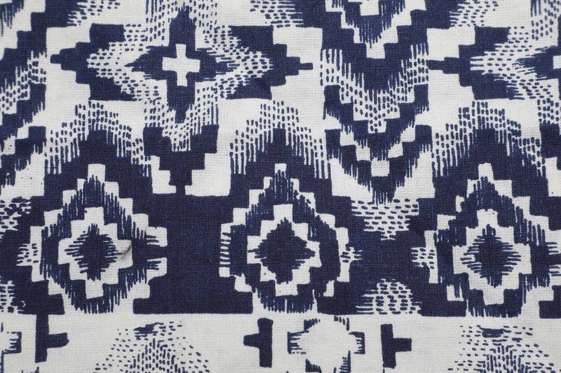Dekor World Ikat Printed Blue Napkin Set (Pack of 6) - Image 2