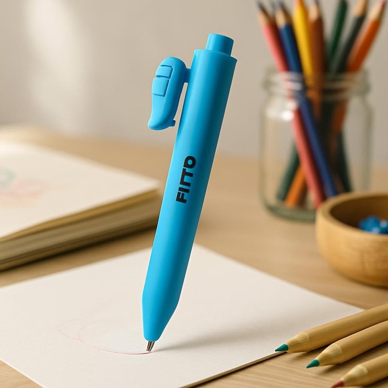 Fitto Sea Animals Design Gel Pen 0.7mm 14.5cm Assorted Colors, Pack of 4 - Image 1