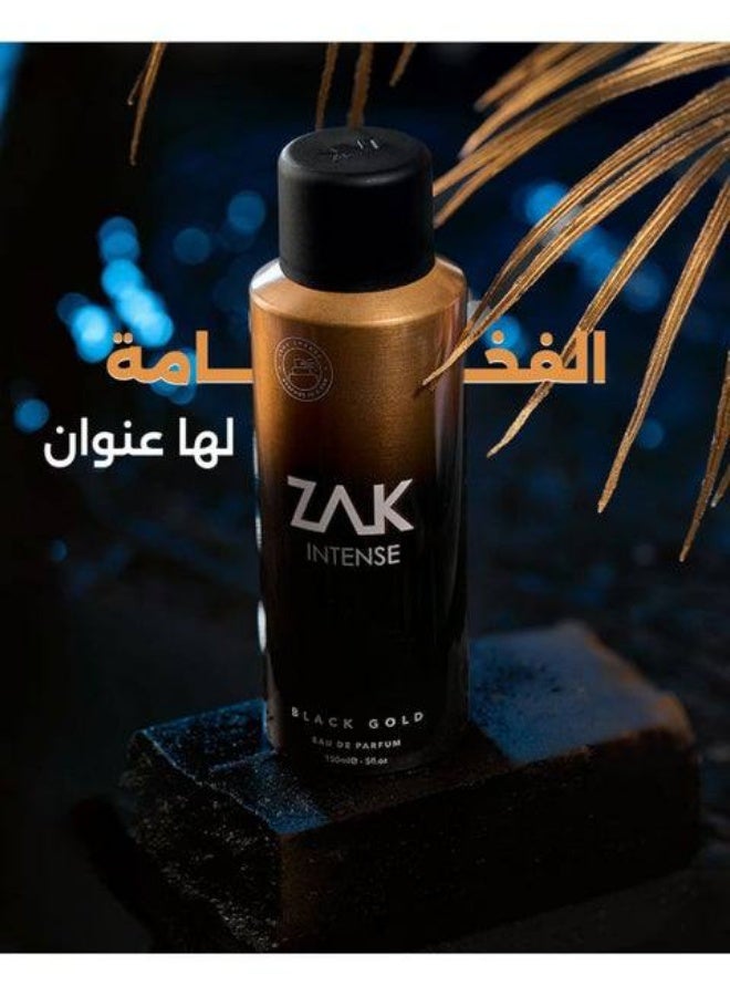 زاك عطر  انتينس بلاك جولد للرجال -150 مل (قد يختلف شكل العبوة) - Image 4