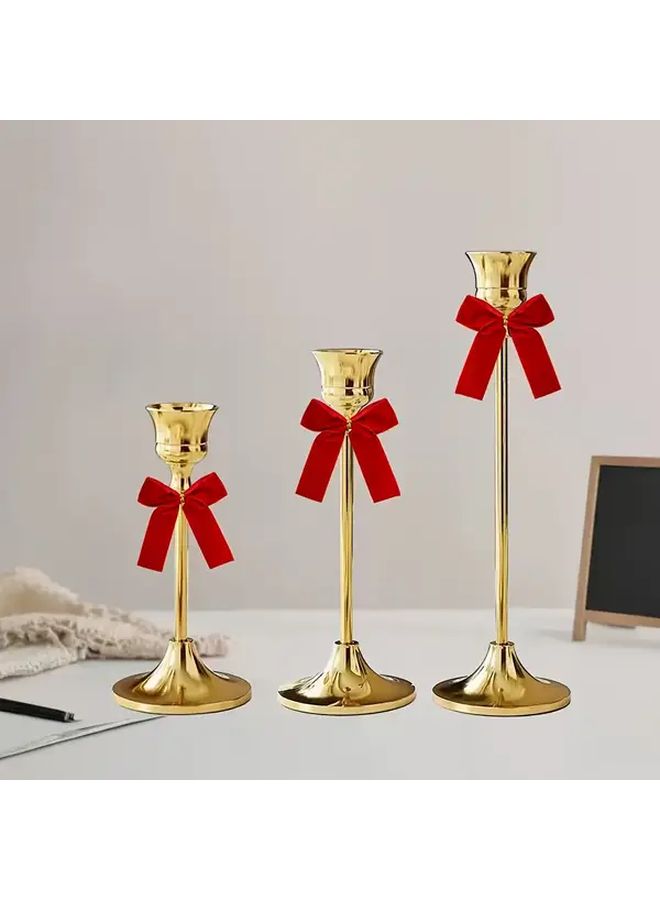 Deep Burgundy Christmas Bows With Golden Accents For Tree Wreaths And Gift Wrapping - Image 4