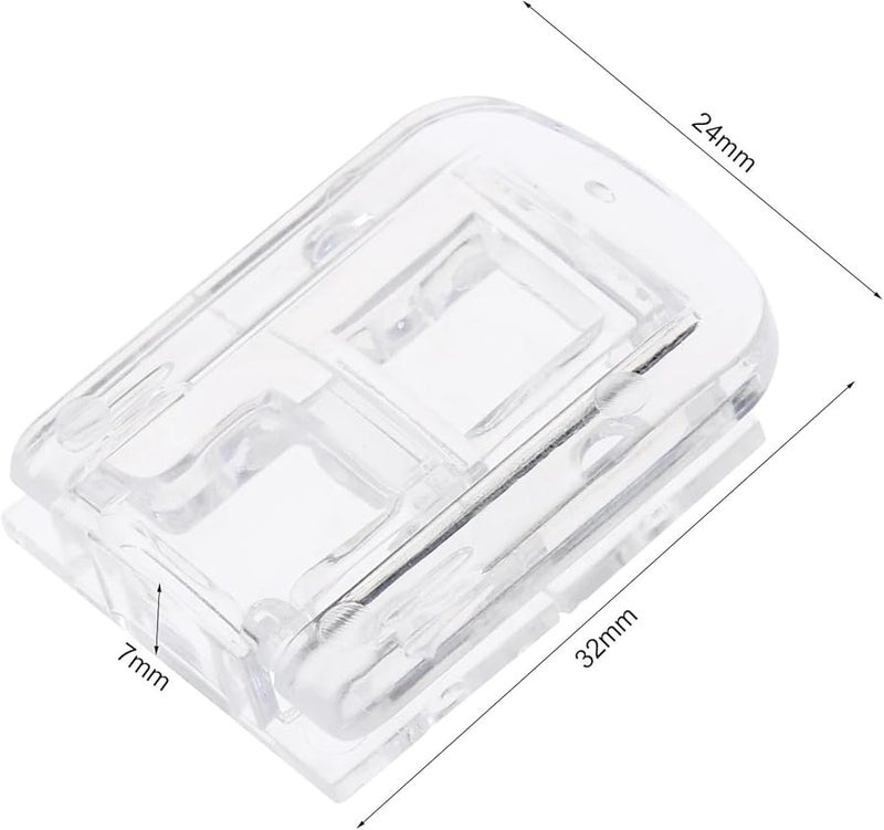 Clear Acrylic Hinge Hasp Mini Clasp Latch Set With Screws 4 Pieces - Image 3