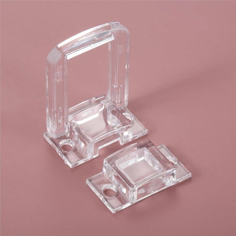 Clear Acrylic Hinge Hasp Mini Clasp Latch Set With Screws 4 Pieces - Image 5