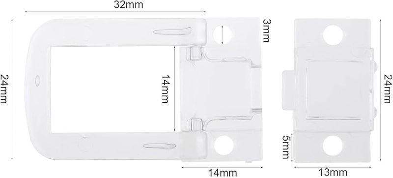 Clear Acrylic Hinge Hasp Mini Clasp Latch Set With Screws 4 Pieces - Image 4