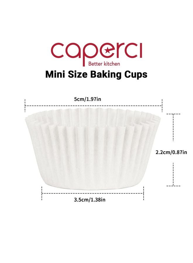 HOMESTAR 500 Count Mini Cupcake Liners White Muffin Liners Greaseproof No Smell Small Cupcake Wrappers Baking Cups - Image 3