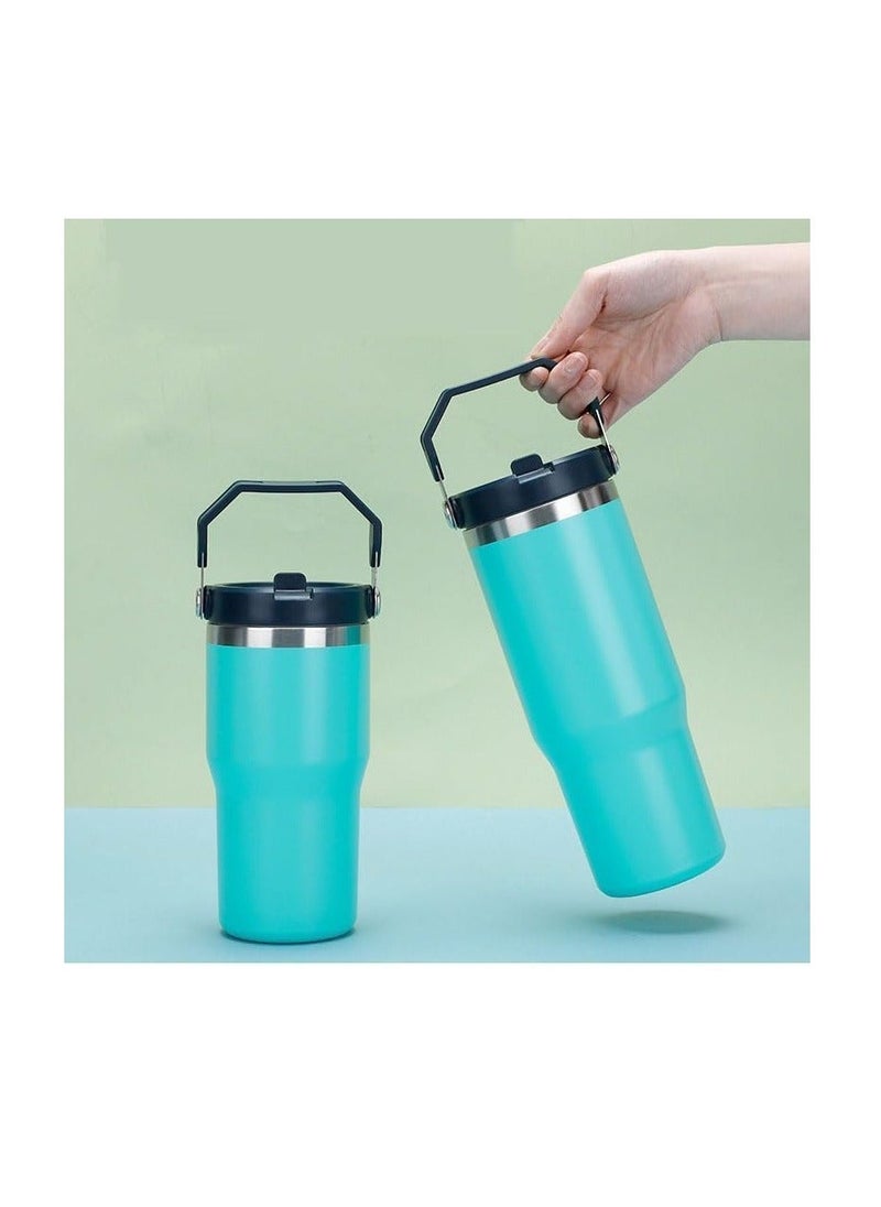 SYOSI - Lid Replacement for Stanley 20oz And 30oz IceFlow Flip, Flip Tumbler Lid  with Handle, Spillproof, Dustproof, Stanley Cup Accessories Easy to Carry 2PCS - Image 1