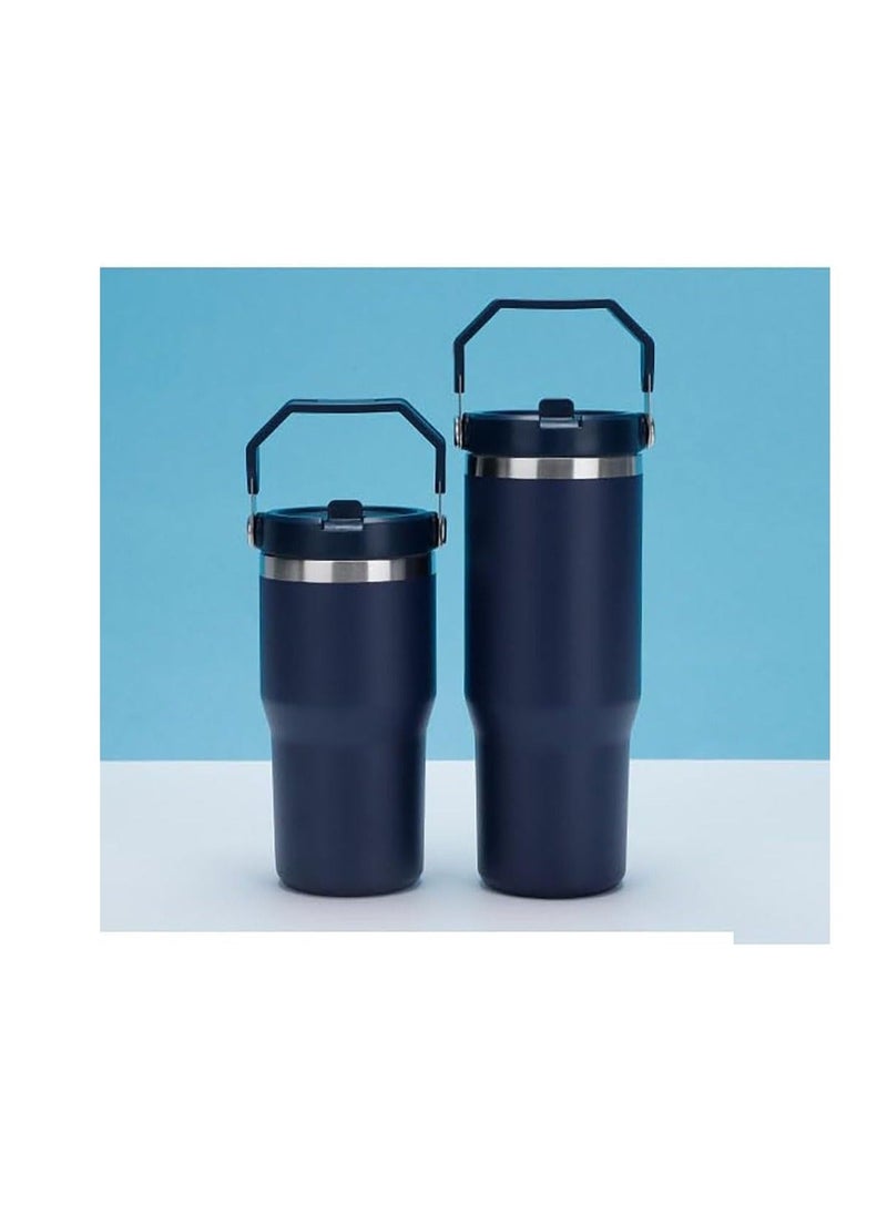 SYOSI - Lid Replacement for Stanley 20oz And 30oz IceFlow Flip, Flip Tumbler Lid  with Handle, Spillproof, Dustproof, Stanley Cup Accessories Easy to Carry 2PCS - Image 1