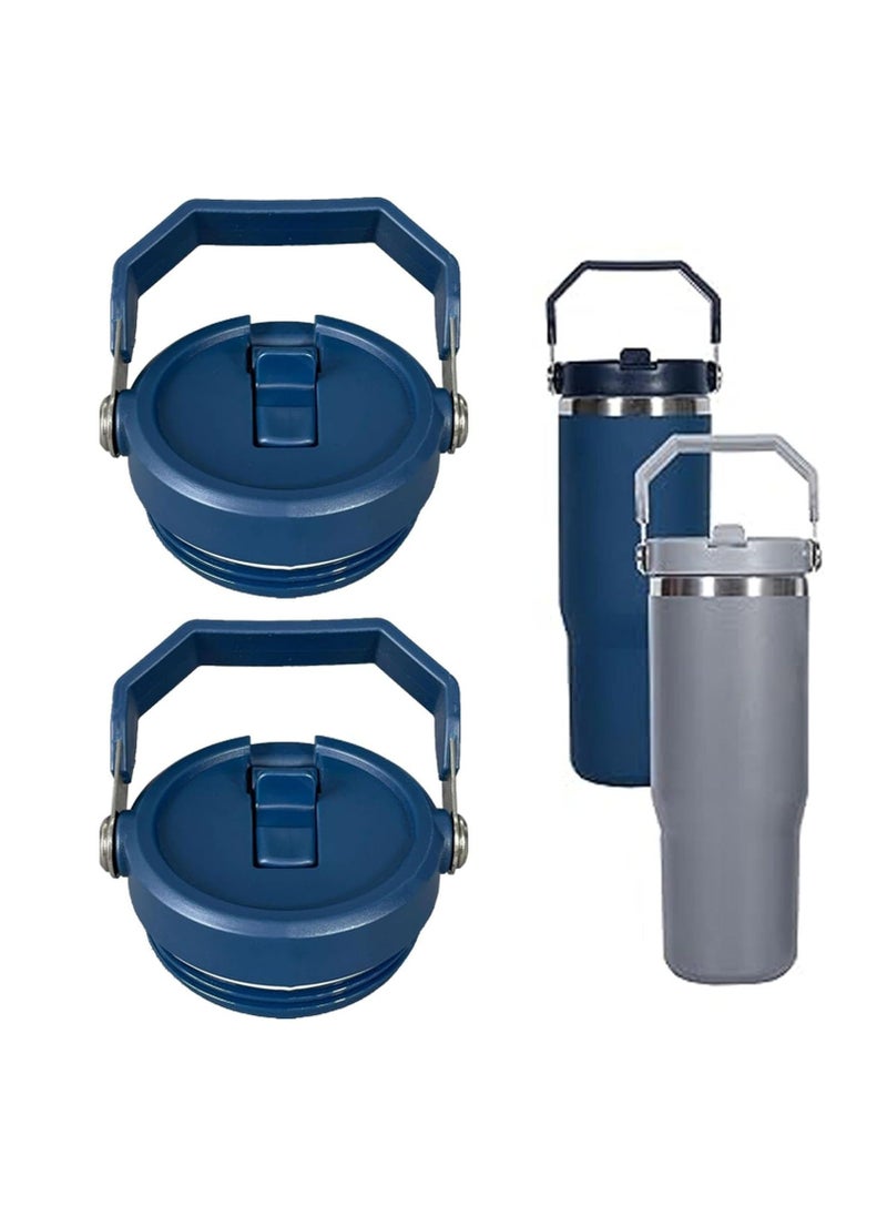 SYOSI - Lid Replacement for Stanley 20oz And 30oz IceFlow Flip, Flip Tumbler Lid  with Handle, Spillproof, Dustproof, Stanley Cup Accessories Easy to Carry 2PCS - Image 1