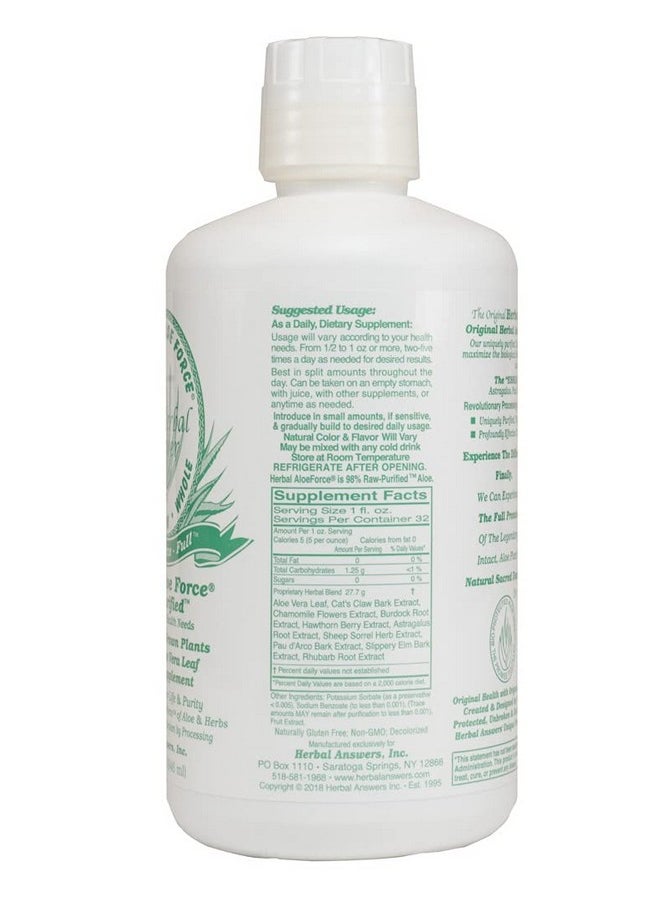 Herbal Answers - Herbal Answers Herbal Aloe Force Aloe Vera and Herbal Dietary Supplement, 32 fl oz - Image 1
