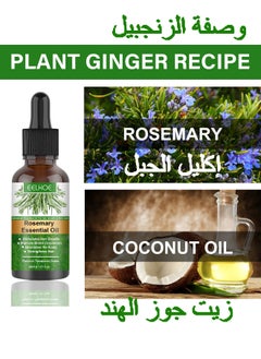 EELHOE Rosemary Essential Oils Rosemary Oil for Hair Growth Serum, Pure Organic Rosemary Oil for Dry Damaged Hair and Growth, Hair Loss Scalp Treatment, Skin Care，For Hair Growth Hair Care(30ml)  - Image 4