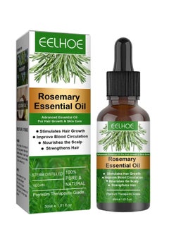 EELHOE Rosemary Essential Oils Rosemary Oil for Hair Growth Serum, Pure Organic Rosemary Oil for Dry Damaged Hair and Growth, Hair Loss Scalp Treatment, Skin Care，For Hair Growth Hair Care(30ml)  - Image 1