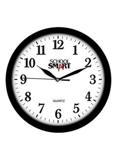 School Smart Silent Movement Wall Clock 13 Inches White Dial And Black Frame Ssg0004  - Image 2