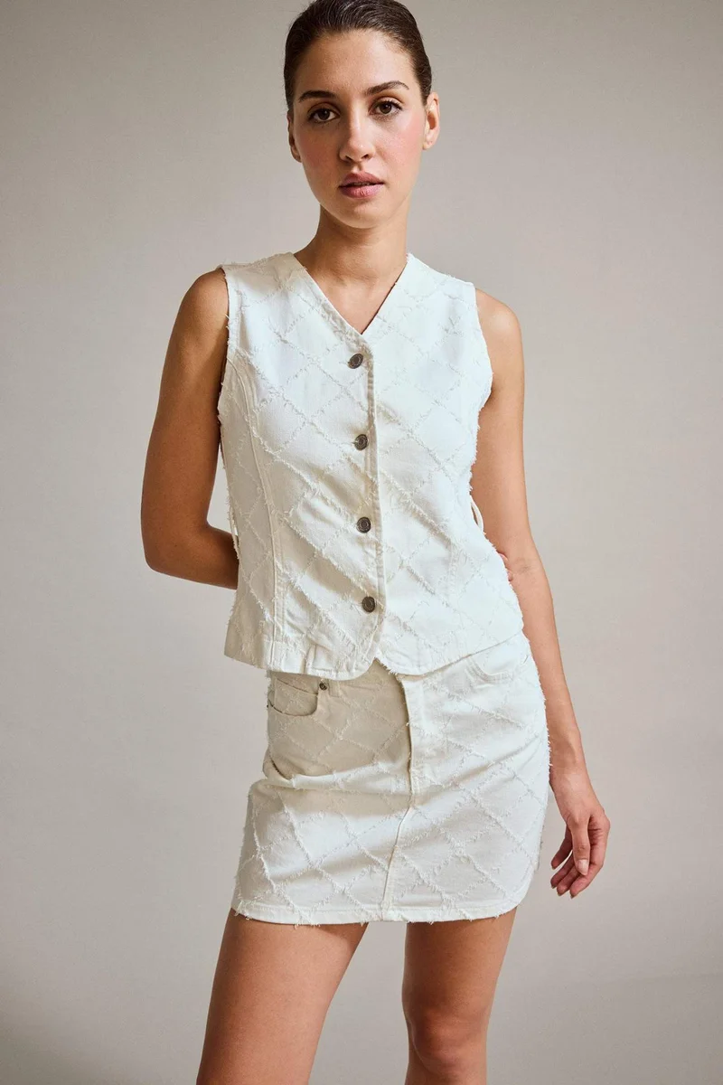 ديفاكتو Denim Blazer Vest