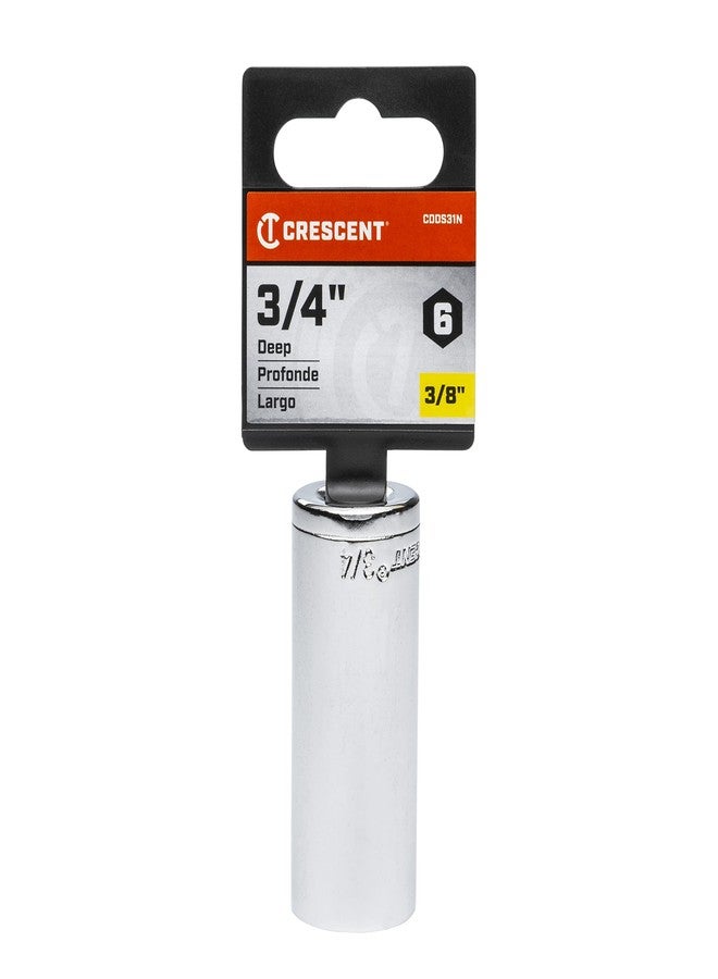 Crescent 3/8" Drive 6 Point Deep SAE Socket 3/4" - CDDS31N - Image 3