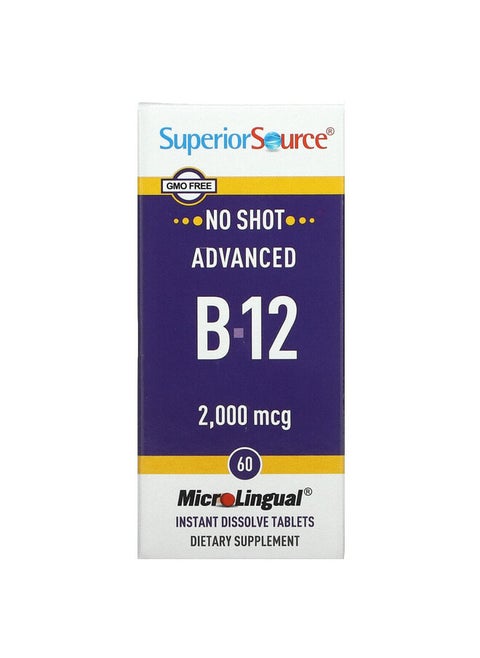 Advanced B-12, 2,000 mcg, 60 MicroLingual Instant Dissolve Tablets
