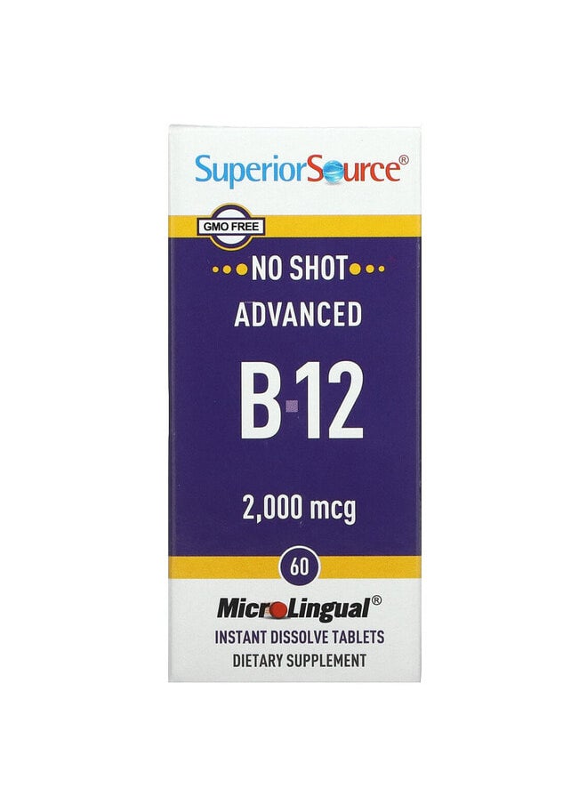 Superior Source Advanced B-12, 2,000 mcg, 60 MicroLingual Instant Dissolve Tablets  - Image 1