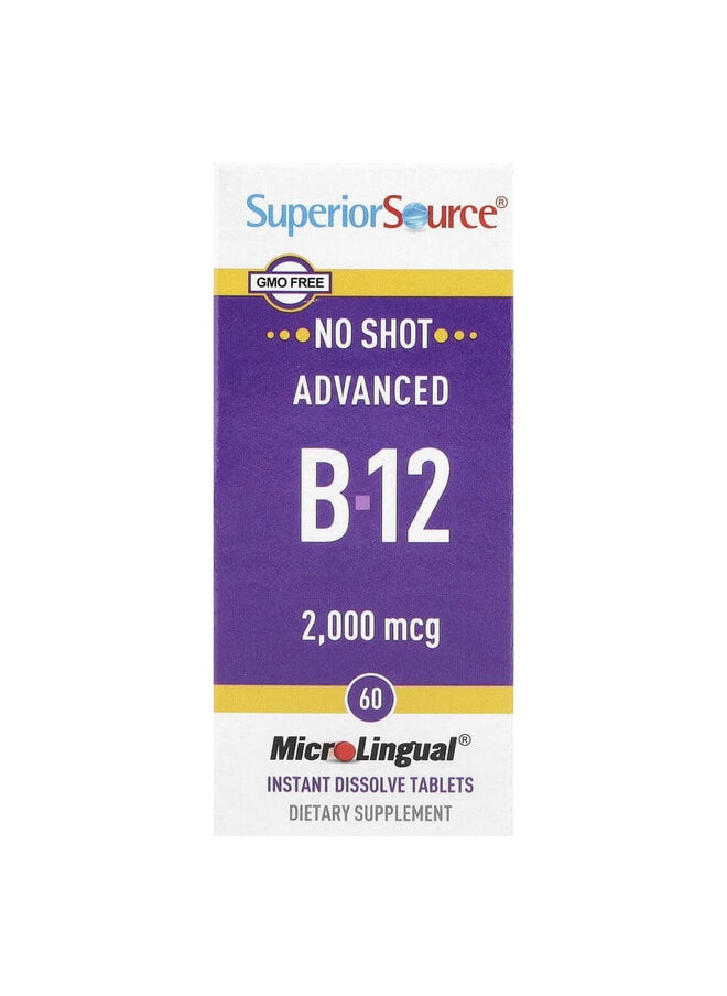 Superior Source Advanced B-12, 2,000 mcg, 60 MicroLingual Instant Dissolve Tablets  - Image 2