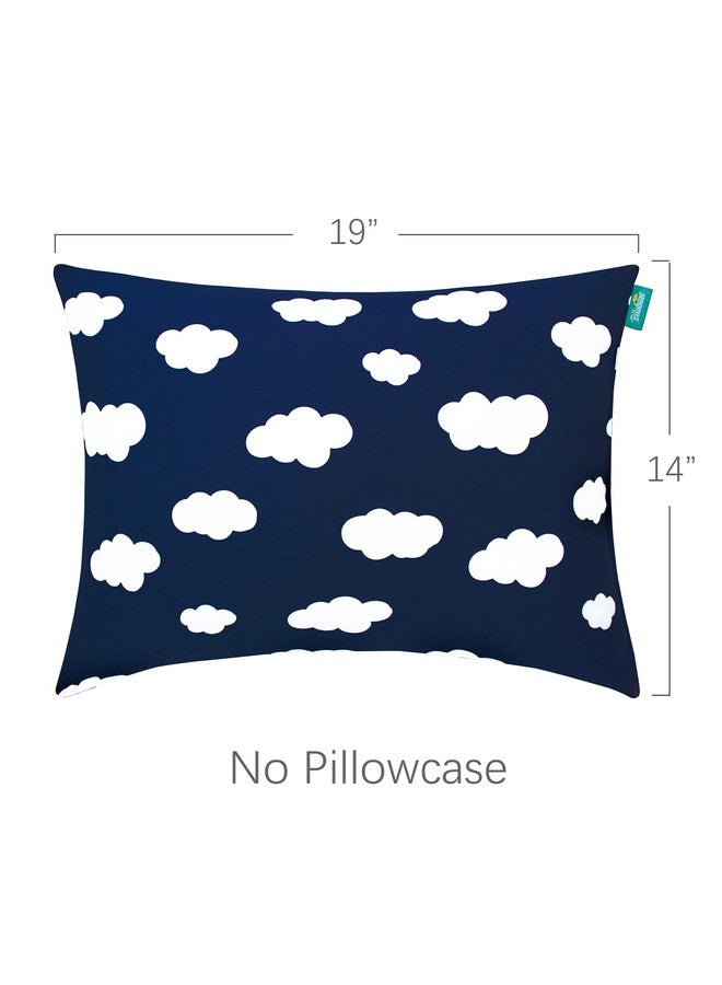Biloban Toddler Pillow For Sleeping, Kid Pillow 14" X 19" For Small Travel Bed, Nap Pillow For Crib, Soft & Skin-Friendly Small Pillows For Sleeping, Toddler Use Only, Age 2 To 5 (Navy Cloud) - Image 4