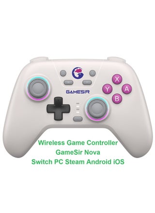 Wireless Gamepad GameSir Nova NS Bluetooth Game Controller for Switch, PC, Steam, Android, iOS with Hall Effect Trigger, Turbo, Rumble Vibration White - pzsku/Z234506E1349D77ACA599Z/45/_/1720156426/4e3a7a45-1704-48fe-8588-aa0d2ef9502f