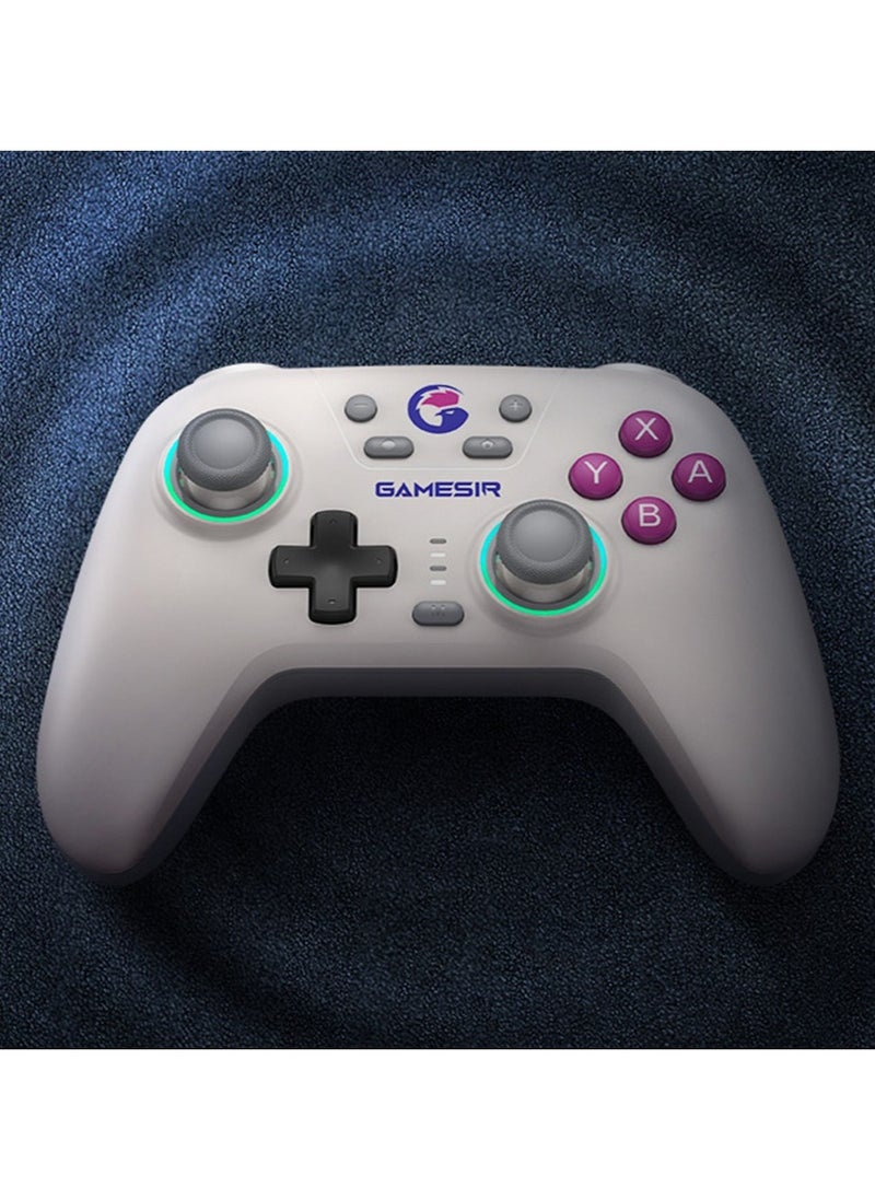 Wireless Gamepad GameSir Nova NS Bluetooth Game Controller for Switch, PC, Steam, Android, iOS with Hall Effect Trigger, Turbo, Rumble Vibration White