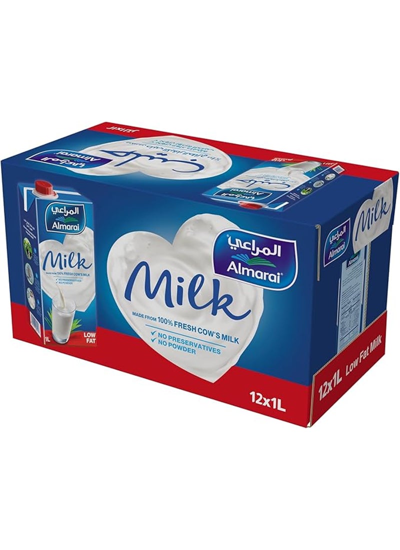 المراعي حليب قليل الدسم مع الفيتامينات المضافة 12x1لتر - Image 1