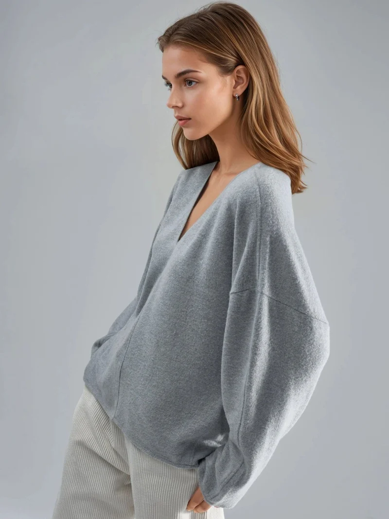 Busem BUSEM V-Neck Long Sleeve Blouse