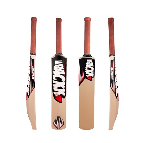 Whackk Bisque Cricket Bat Size 5 Premium Hard Plastic Fiber Tennis Cricket bat/Turf LightweightTournament Standard Size 5 Kids Above 8 Years (White) - Image 1
