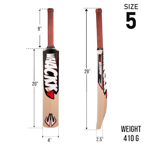 Whackk Bisque Cricket Bat Size 5 Premium Hard Plastic Fiber Tennis Cricket bat/Turf LightweightTournament Standard Size 5 Kids Above 8 Years (White) - Image 3