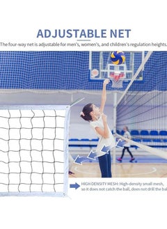 Generic Volleyball Net, Portable Volleyball Net for Pool Beach Indoor and Outdoor Play with Steel Cable Rope(9.5M x 1M)  - Image 2