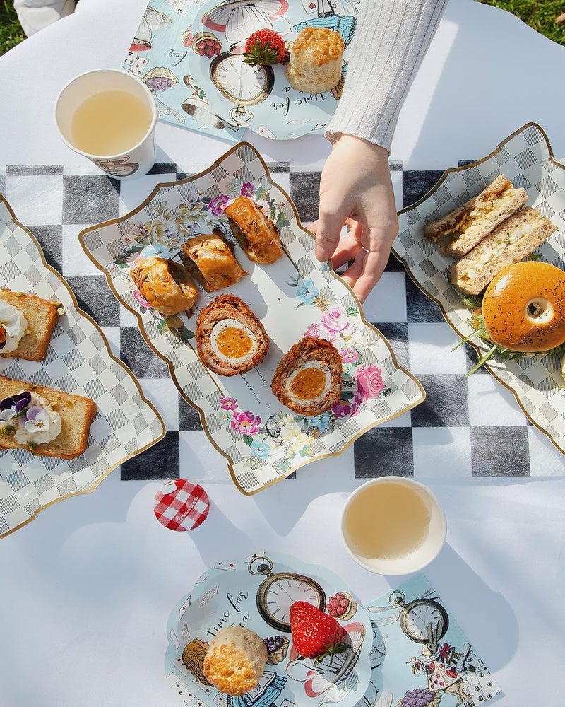 Talking Tables Alice In Wonderland Party Supplies | Paper Serving Platter | Great For Mad Hatter Tea Party, Birthday Party And Baby Shower | 4 Count - Image 5