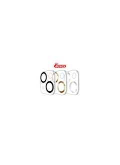 3 Pack For iPhone 15 Plus Camera Lens Protector Tempered Glass 9H Hardness Ultra HD Anti-Scratch Easy to Install Case Friendly Full Coverage Guard Multicolour