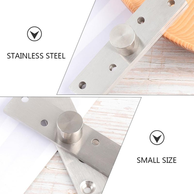 2Pcs 360 Degree Rotation Stainless Steel Hidden Door Pivot Hinges For Cabinet Interior Shed Windows - Image 5