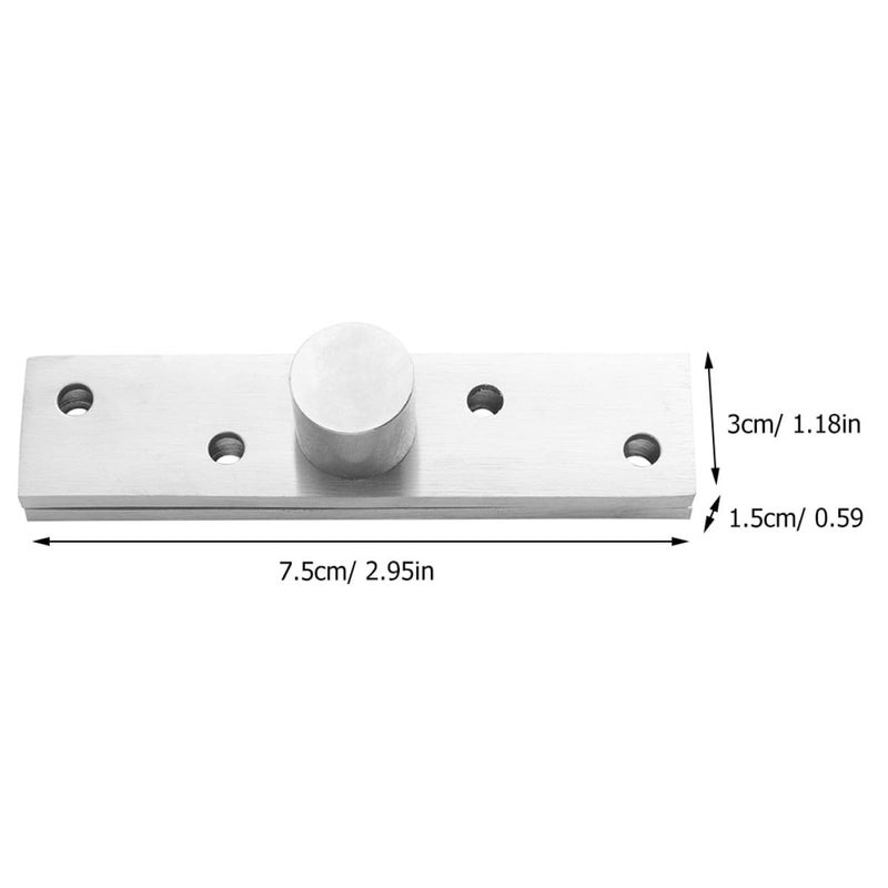 2Pcs 360 Degree Rotation Stainless Steel Hidden Door Pivot Hinges For Cabinet Interior Shed Windows - Image 3
