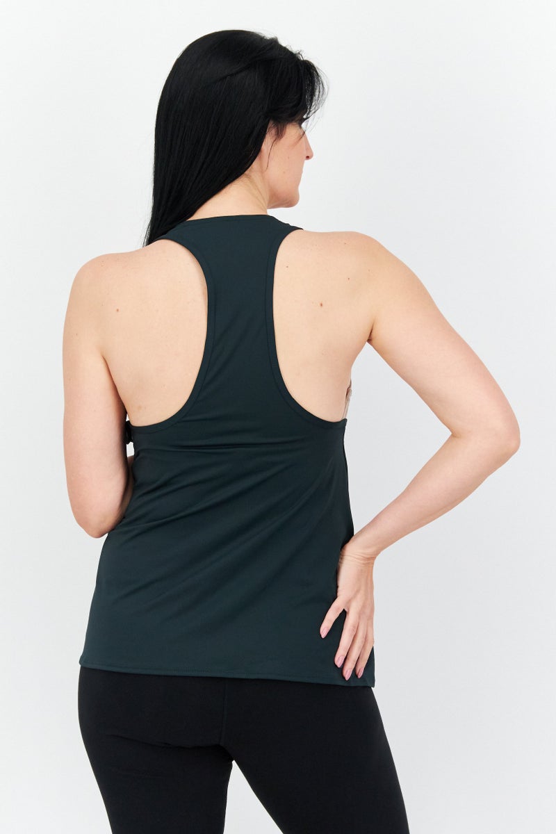 Adidas Women Sportswear Fit Brand Logo Training Tank Top, Green  - Image 4