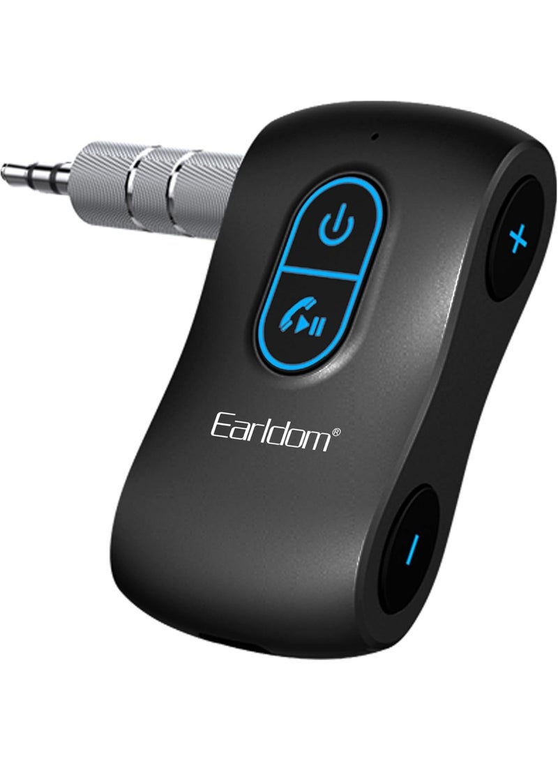 Earldom Bluetooth 5.3 AUX Adapter – 3-in-1 Plug & Play Wireless Car Audio Receiver, Hands-Free Calling, 3.5mm AUX Bluetooth Dongle for Car, Speaker, Home Stereo, Headphones - Image 1