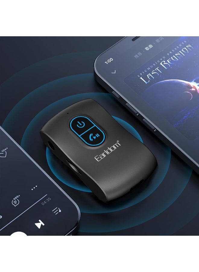 Earldom Bluetooth 5.3 AUX Adapter – 3-in-1 Plug & Play Wireless Car Audio Receiver, Hands-Free Calling, 3.5mm AUX Bluetooth Dongle for Car, Speaker, Home Stereo, Headphones - Image 3