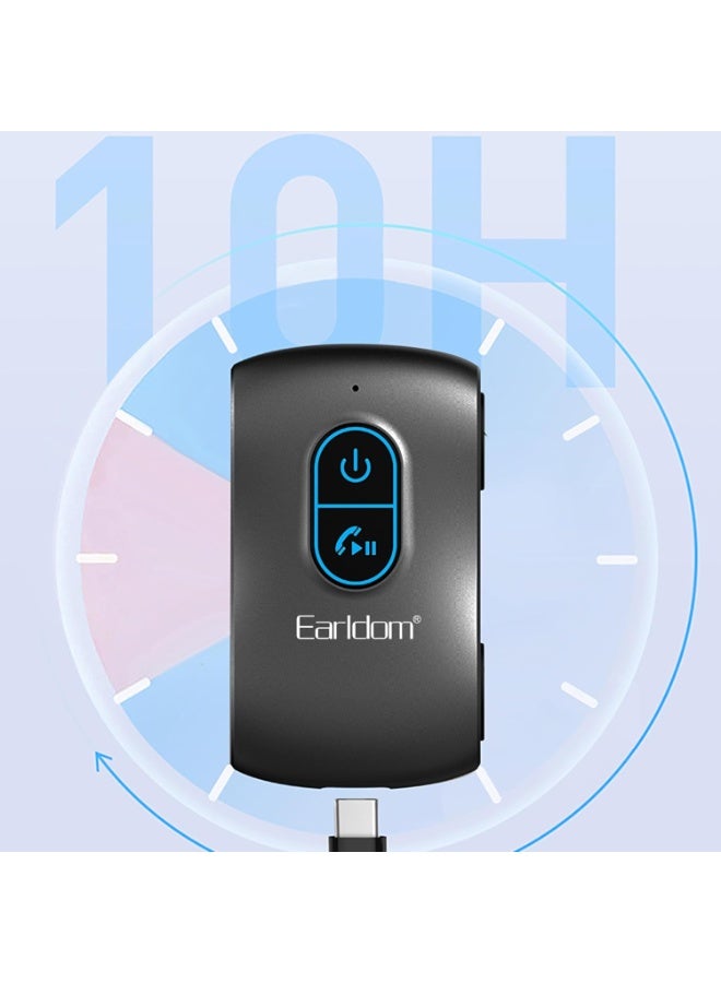 Earldom Bluetooth 5.3 AUX Adapter – 3-in-1 Plug & Play Wireless Car Audio Receiver, Hands-Free Calling, 3.5mm AUX Bluetooth Dongle for Car, Speaker, Home Stereo, Headphones - Image 5