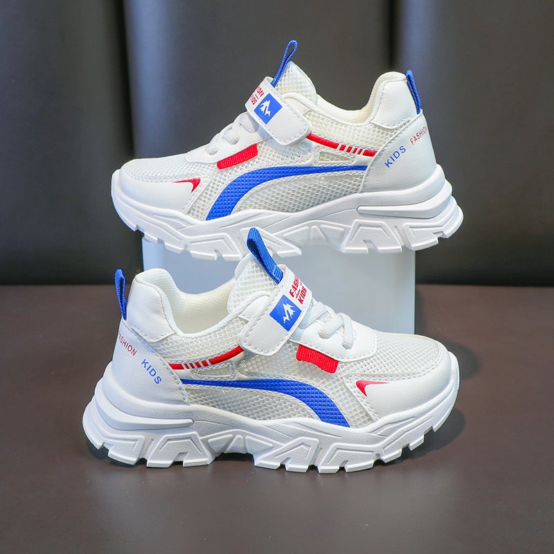 Primary School Students' Dad Shoes New White Shoes Girls' Shoes 2025 Spring & Fall Soft Sole Boys' White Export Sports Shoes - Image 2