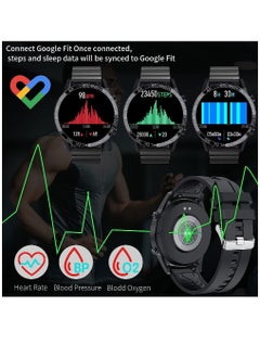Zoom Plus Bluetooth Calling Stainless Steel Multi-Function Heart Rate Monitoring Smartwatch With 2 Straps Metal And Silicone Black  - Image 2