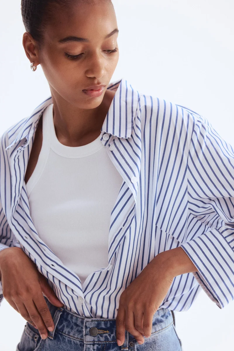 H&M Cotton poplin shirt