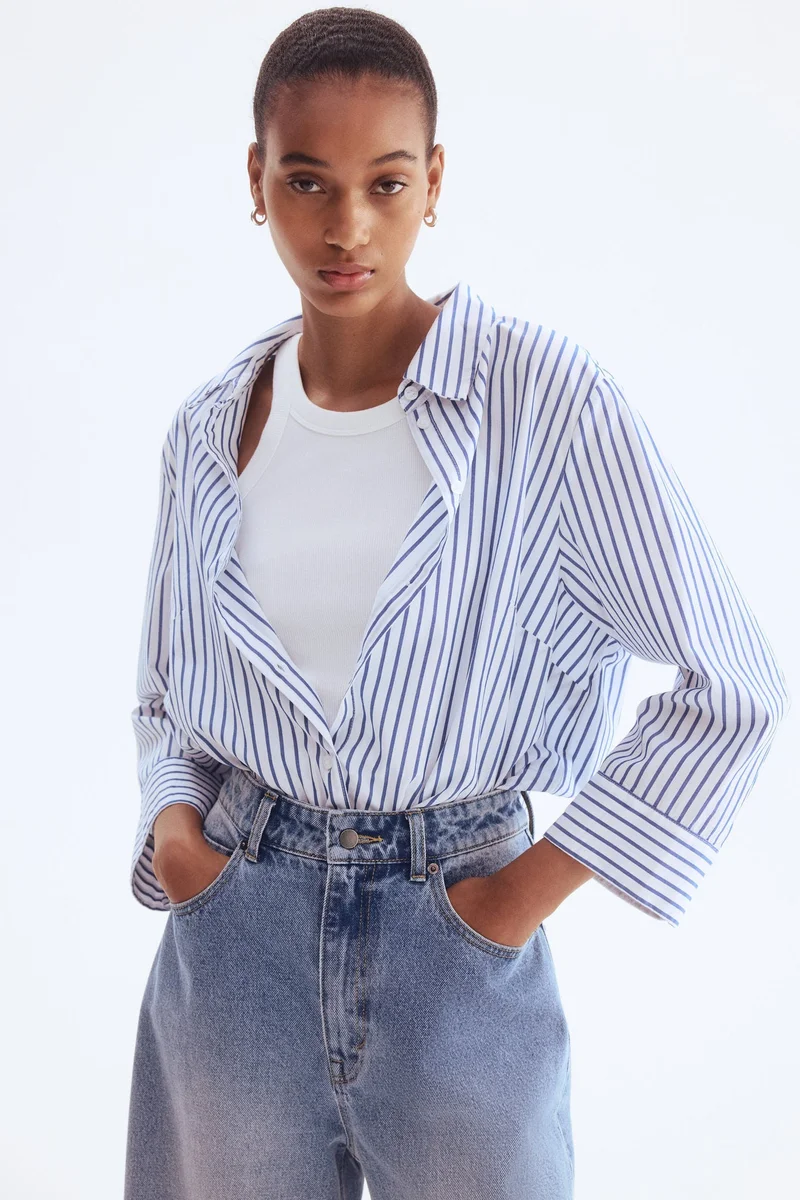 H&M Cotton poplin shirt