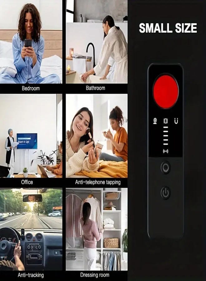 ارواق جهاز 7 في 1 يجمع بين أجهزة كشف التجسس والكاميرات المخفية وكاميرات الثقب والرؤية الليلية والإشارات اللاسلكية وأجهزة تعقب نظام تحديد المواقع العالمي (GPS) وأجهزة إنذار مكافحة السرقة وتنبيهات الطوارئ SOS ومصباح يدوي - قابل لإعادة الشحن عبر USB، مع بطارية 220 مللي أمبير في الساعة، مناسب للسفر المحمول والسيارات والفنادق والاستخدام المنزلي. - Image 4