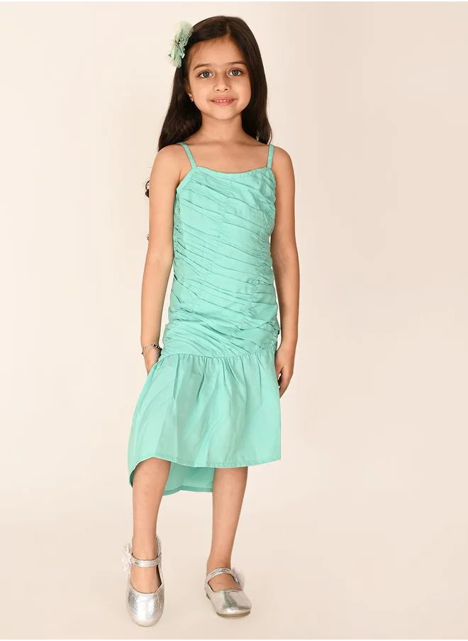 LILPICKS Pleated Strappy Asymmetric Hem Dress by Styli